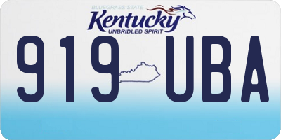 KY license plate 919UBA