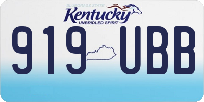 KY license plate 919UBB