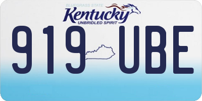 KY license plate 919UBE