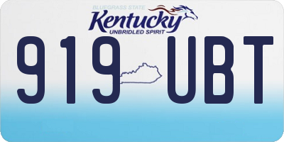 KY license plate 919UBT