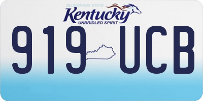 KY license plate 919UCB