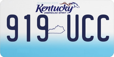 KY license plate 919UCC