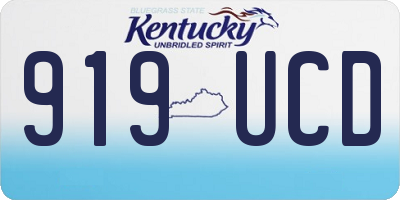 KY license plate 919UCD