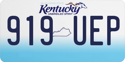 KY license plate 919UEP