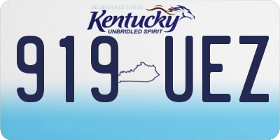 KY license plate 919UEZ