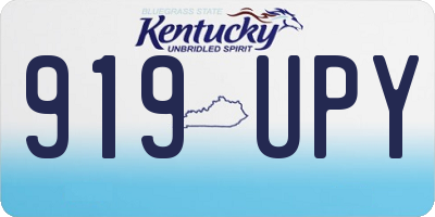 KY license plate 919UPY