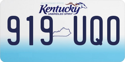 KY license plate 919UQO