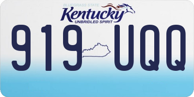 KY license plate 919UQQ