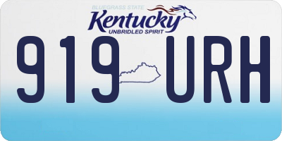 KY license plate 919URH