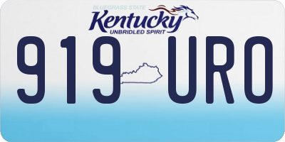 KY license plate 919URO
