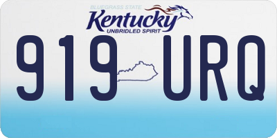 KY license plate 919URQ