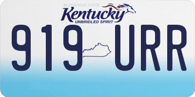 KY license plate 919URR