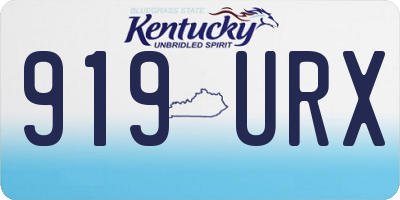 KY license plate 919URX
