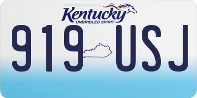 KY license plate 919USJ