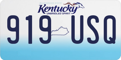 KY license plate 919USQ