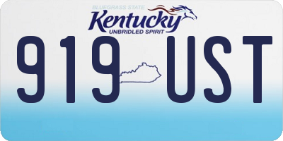 KY license plate 919UST