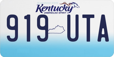 KY license plate 919UTA