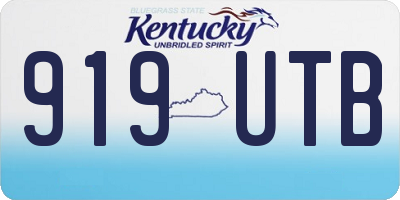 KY license plate 919UTB