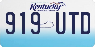 KY license plate 919UTD