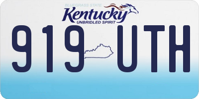 KY license plate 919UTH