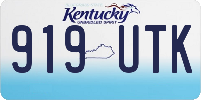 KY license plate 919UTK