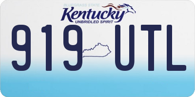 KY license plate 919UTL