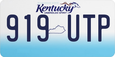 KY license plate 919UTP
