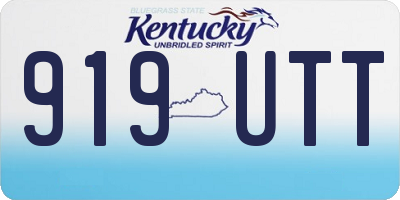 KY license plate 919UTT