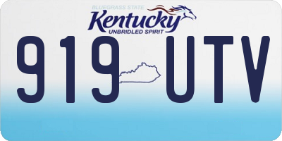 KY license plate 919UTV