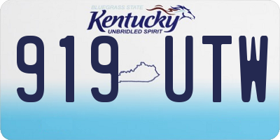 KY license plate 919UTW