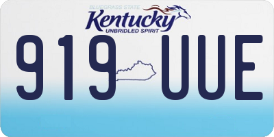 KY license plate 919UUE