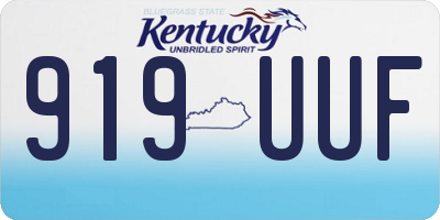 KY license plate 919UUF