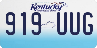 KY license plate 919UUG