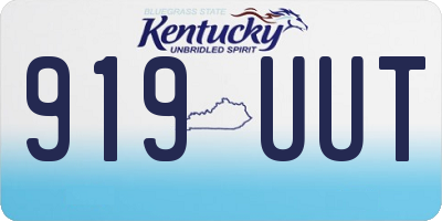 KY license plate 919UUT