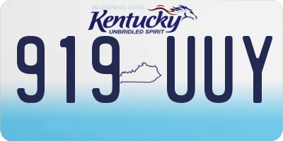 KY license plate 919UUY