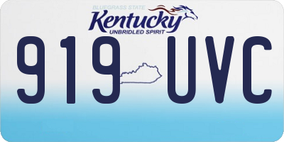 KY license plate 919UVC