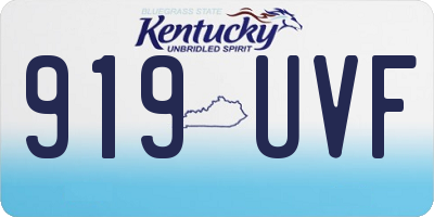 KY license plate 919UVF