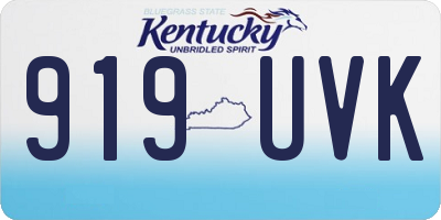 KY license plate 919UVK