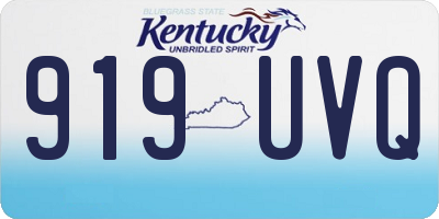 KY license plate 919UVQ