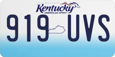 KY license plate 919UVS