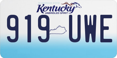KY license plate 919UWE