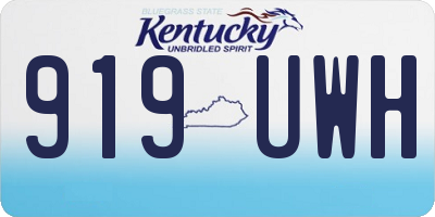 KY license plate 919UWH