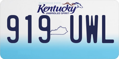 KY license plate 919UWL