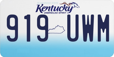 KY license plate 919UWM