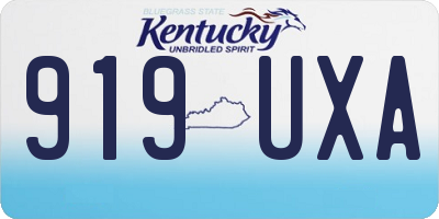 KY license plate 919UXA