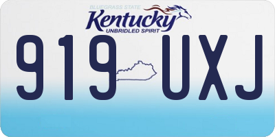 KY license plate 919UXJ