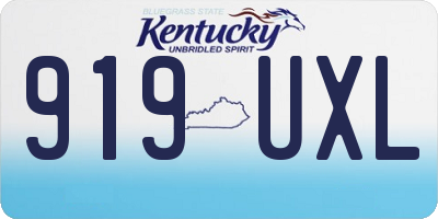 KY license plate 919UXL