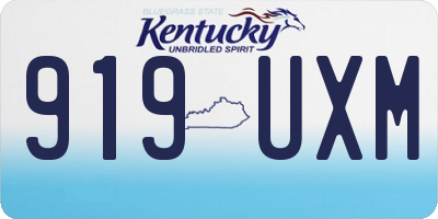KY license plate 919UXM