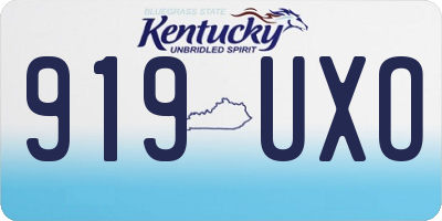 KY license plate 919UXO
