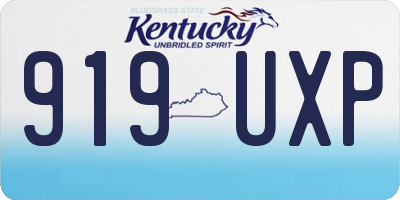 KY license plate 919UXP